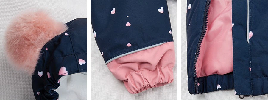 baby girl ski suit detail